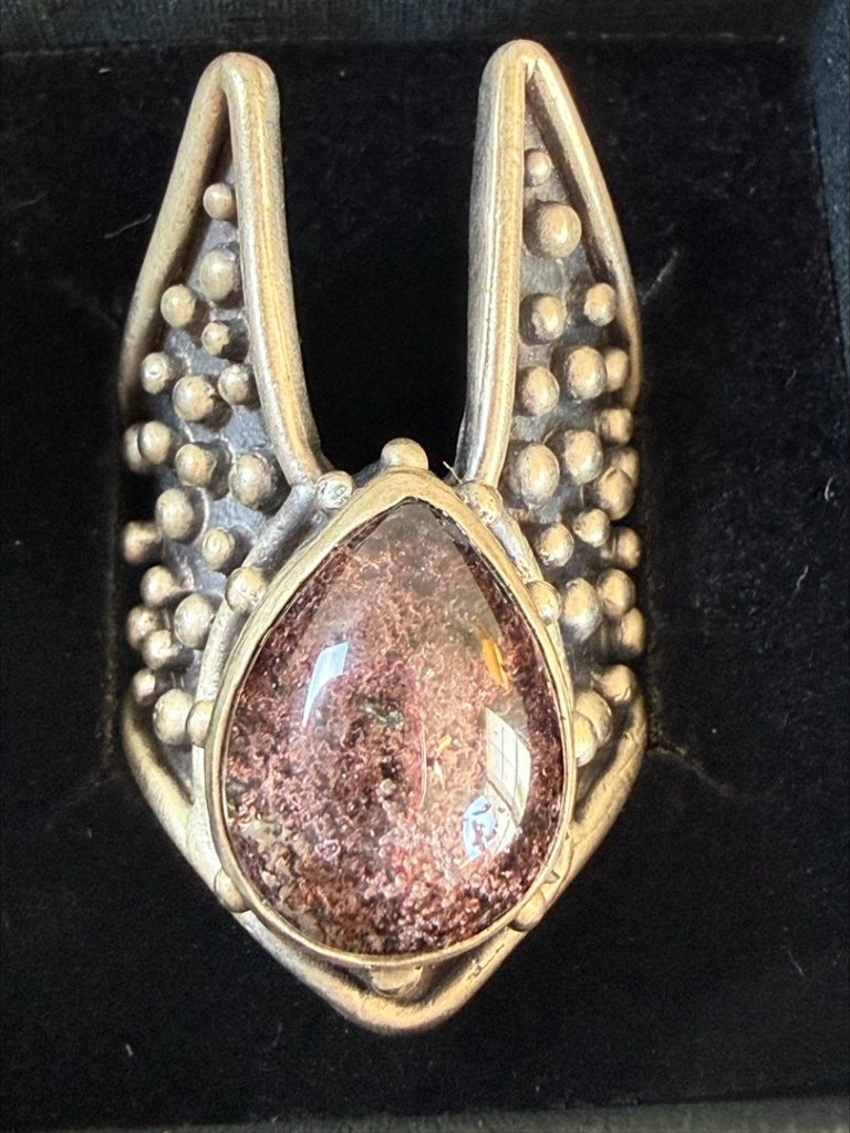Acid Queen Ooak Cygnus Ring Ltd Ed Lodolite Sterling Silver Handmade Size 7.5
